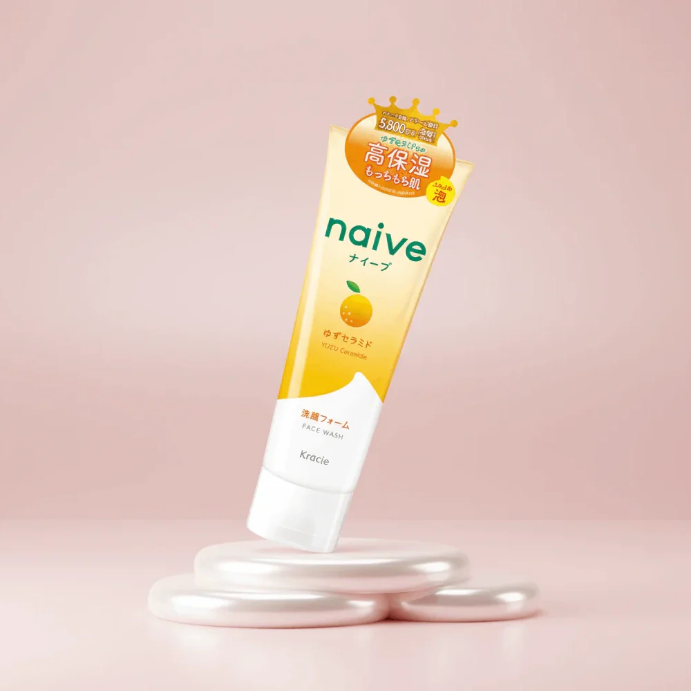 Kracie Naive Moisturizing Facial Cleansing Foam with Yuzu Seed Oil 120g - Image 5