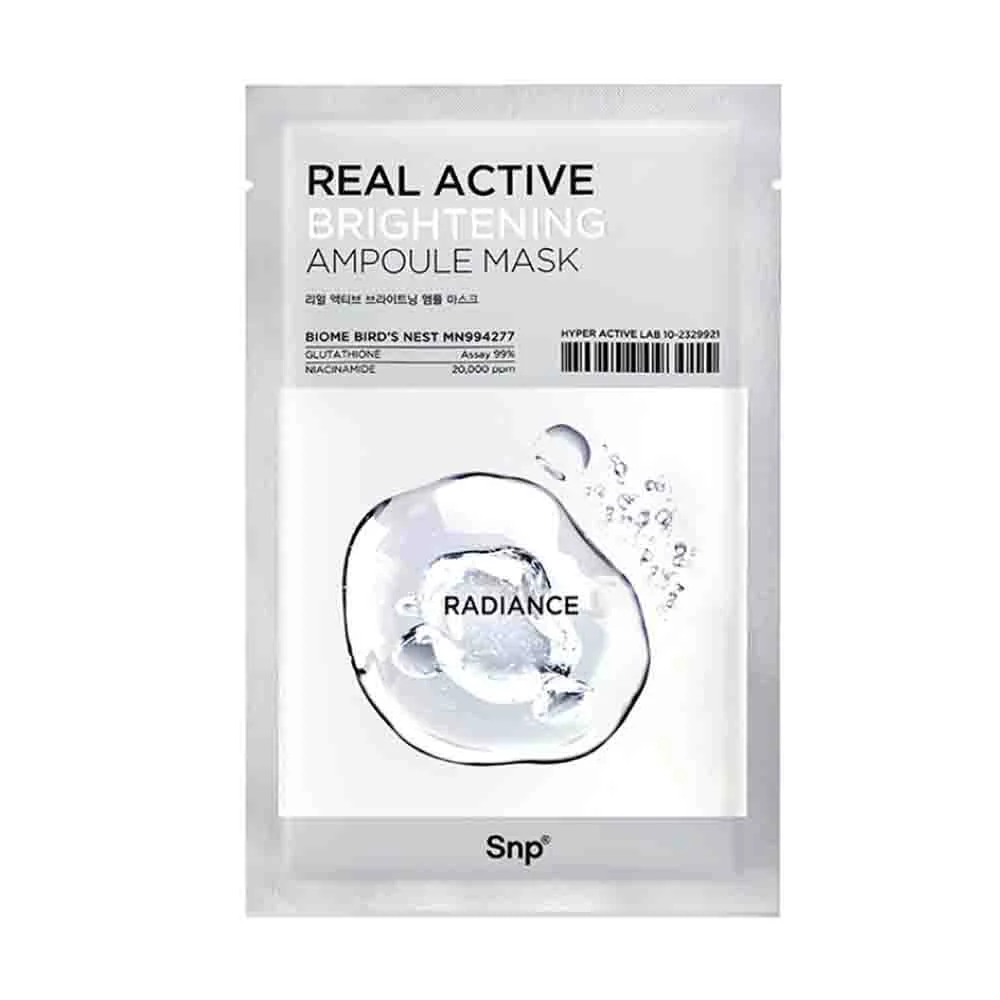 SNP Real Active Brightening Ampoule Mask 5Sheets