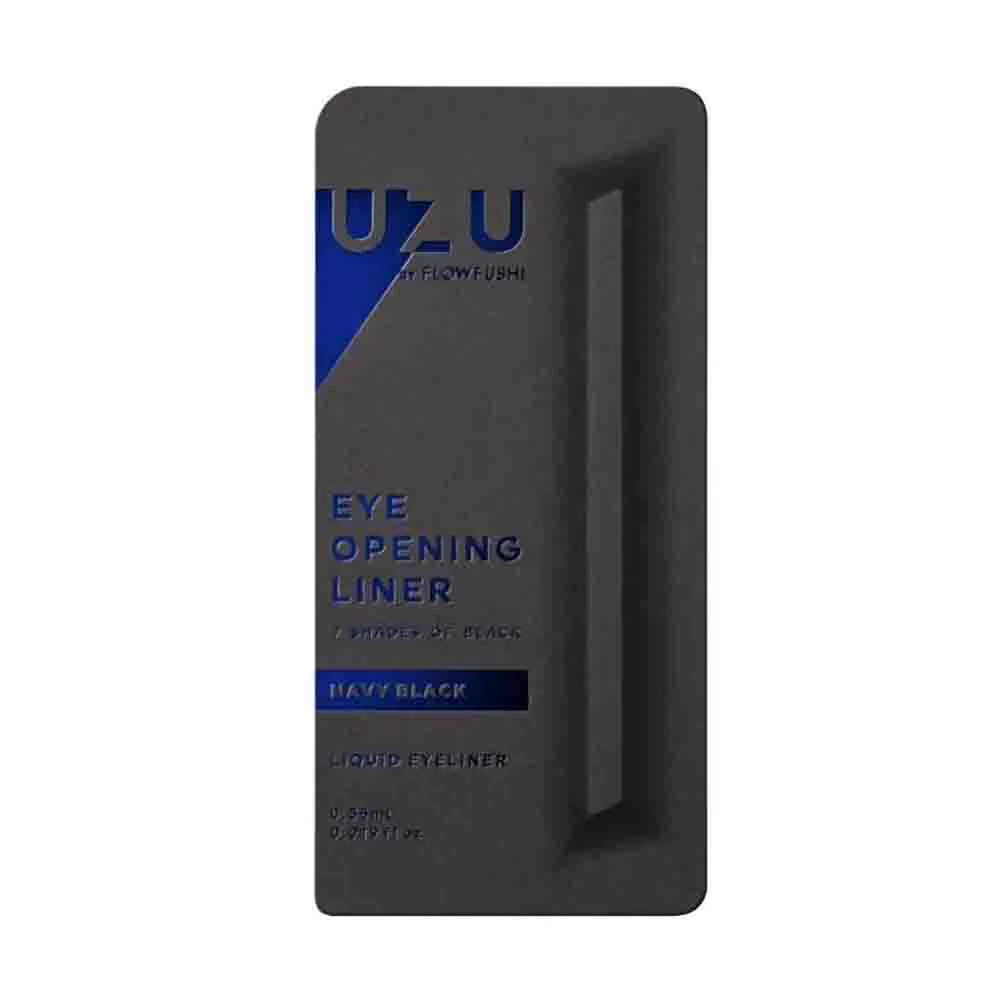 UZU Flowfushi Eye Opening Liquid Eyeliner 06 Navy Black – Japanese Waterproof Eyeliner (UK Stock) - Image 5